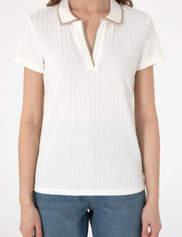 Ekru Slim Fit Basic Ti__rt