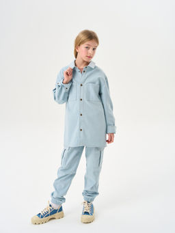 Джинсы карго Серо-голубой 7+ - Bungly фото 7