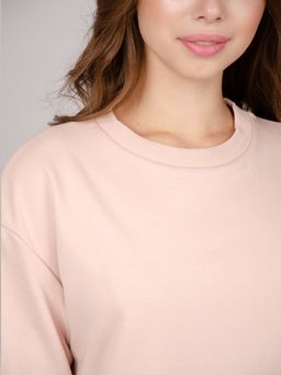 Костюм Лайк бежевый, футер петля - Малина фото 7