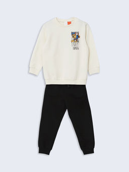 Paw Patrol Bask?l? Erkek ?ocuk Sweatshirt ve E?ofman Alt 2li