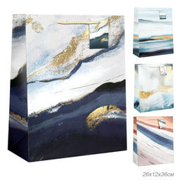 Цена за 12 шт. Пакет подарочный 26x32x12см / 3301L /уп 12/384/