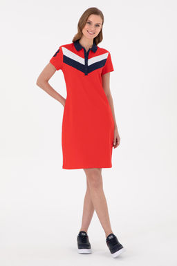 Женское красное трикотажное платье Неожиданная скидка в корзине - U.s. polo assn фото 3