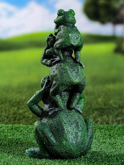 Садовая фигура из гипса «Лягушка пирамидка», 30×15×12 см