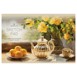 Альбом для рисования Greenwich Line 40л. на скрепке, 120 г/м "Flowers and tea" (PS40s-59517) обложка картон