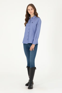 Женская базовая рубашка Saks с длинным рукавом Неожиданная скидка в корзине - U.s. polo assn фото 4