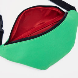 Поясная сумка на молнии, зелёная