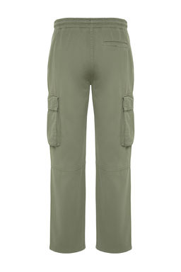 TRENDYOL MAN Ac?k Haki Unisex Regular Fit Lastikli Beli Baglamal? Kargo Cepli Pantolon TMNSS24PL00003 - Trendyolmilla фото 13