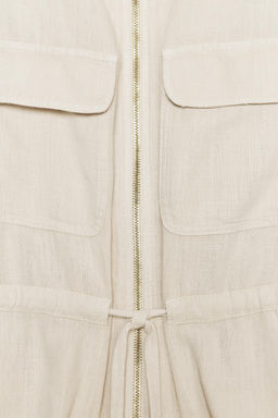 LINEN BLEND SAFARI SHIRT - Zara фото 16