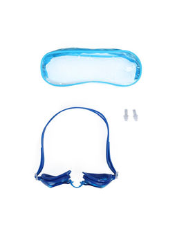 Очки для плавания детские ONLYTOP, беруши, цвет синий