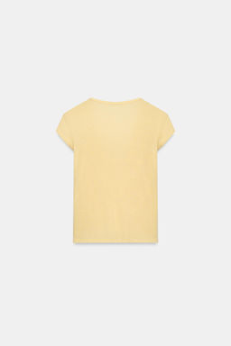 TOP CHAQUETA COMBINADO LAZO / Amarillo claro - Zara фото 3