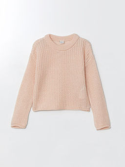 Bisiklet Yaka K?z ?ocuk Triko Kazak