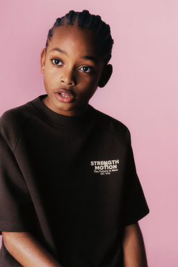 INTERLOCK SLOGAN T-SHIRT AND BERMUDA SHORTS SET - Zara фото 10