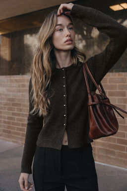 CARDIGAN WITH BALL BUTTONS - Zara фото 12