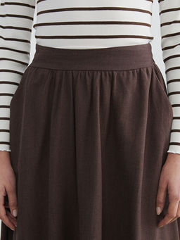 Beli Lastikli Keten Kar???ml? Klo? Etek