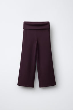 PANTAL?N WIDE LEG GYM / Berenjena