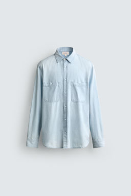 CAMISA REGULAR FIT DENIM / Azul - Zara фото 6