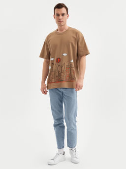 Футболка мужская MINAKU: Art, хаки, р-р 50-52