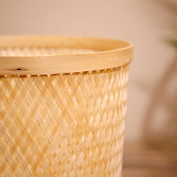 Корзина плетёная из бамбука, 35×35×43 см