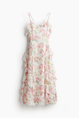Vestido de volantes con tirantes espagueti