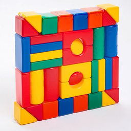 Кубики детские, пластиковые, цветные, 36 штук, 6 х 6 см - Соломон фото 7
