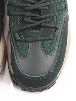 04-XKL23-140R GREEN Кроссовки утепленные женские (натуральная кожа, натуральная замша, байка)