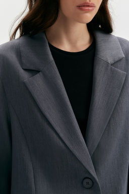 Жакет оверсайз с эффектом меланж - Mollis фото 7