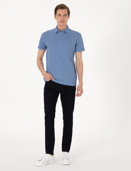 Mavi Slim Fit %100 Pamuk K_vr_lmaz Amerikan Pike Polo Yaka Basic Ti__rt - Pierre cardin фото 4