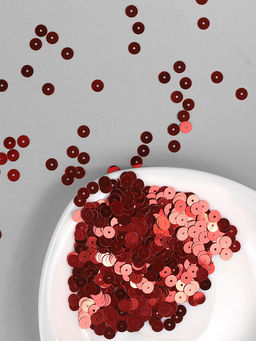 Пайетки плоские россыпью TBY-FLK022 6мм цв.03 красный уп.50г