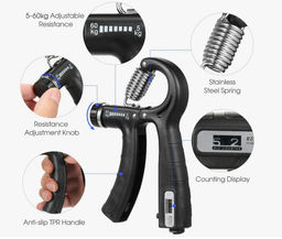 Тренажер для рук Hand Grip Strengthener with Counter 5-60kg Adjustable Resistance Fitness Hand Exerciser for Muscle Building Wrist Training