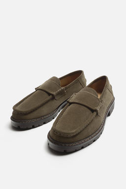 LEATHER PENNY LOAFERS - Zara фото 14