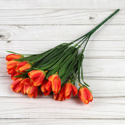 Цена за 10 шт. Цветок искусственный Букет тюльпанов 34 см 6 веток / NT596 /уп 600/ - Галеонтрейд фото 30