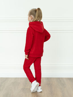 Костюм детский флисовый красный 7043г(ш) (110, 60)