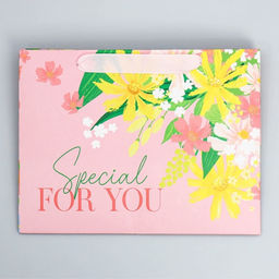 Пакет подарочный с широким дном, упаковка, «Special for you», 25×19×18 см