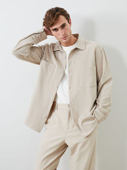 Regular Fit Poliviskon Cepli Erkek G?mlek Ceket