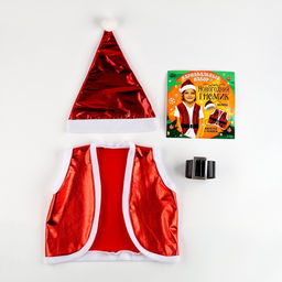 Карнавальный костюм «Новогодний гном»: жилетка, ремень, колпак, рост 98-110 см, красный