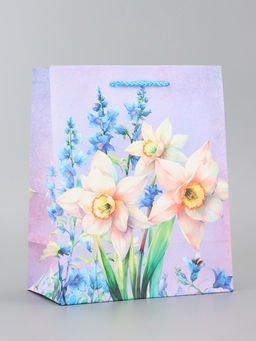 Цена за 2 шт. Пакет подарочный ламинированный вертикальный «Фиолетовое чудо», 18×22.3×10 см