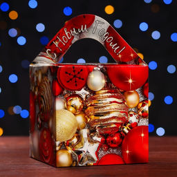 Цена за 5 шт. Подарочная коробка Восторг , Кубик большой 12 х 12х 12 см - Simaland фото 2