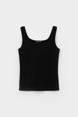 Майка Very Neat ЕВТ 3060/24 из трикотажа в рубчик черный  фото 5