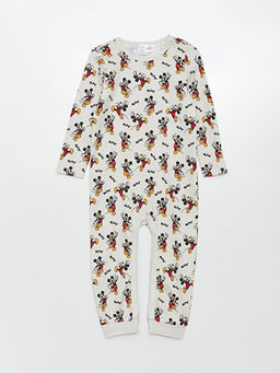 Bisiklet Yaka Uzun Kollu Mickey Mouse Bask?l? Erkek Bebek Tulum 2li - Waikiki фото 3