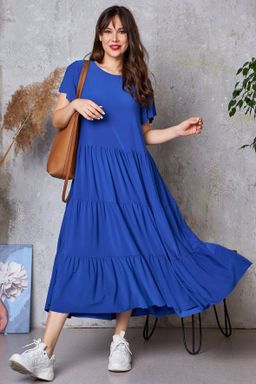 Платье цвета электрик красивое летнее повседневное - Almond фото 3