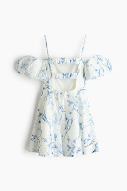 Vestido en mezcla de lino con hombros cut-out - H&m фото 8