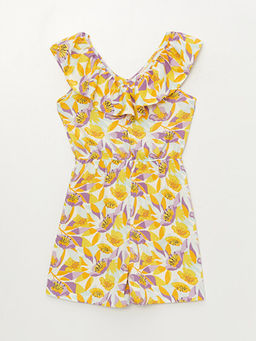 Kay?k Yaka Desenli K?z ?ocuk Tulum - Waikiki фото 2