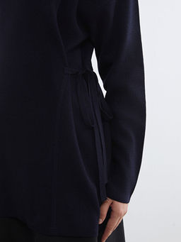 Dik Yaka Oversize Kad?n Triko Tunik