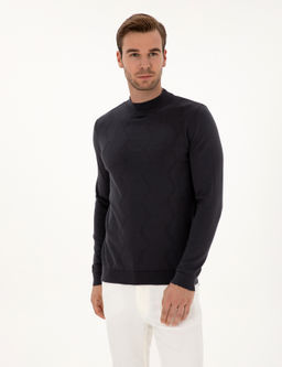 Gri Slim Fit %100 Pamuk _eyrek Bal_k__ Yaka Triko Kazak - Cacharel фото 3