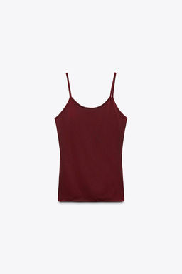 POLYAMIDE TOP WITH THIN STRAPS - Zara фото 20