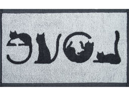 Полотенце махровое 1с105.413ж1 LOVE-кот(антрацит) 50х30 см