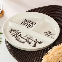 Менажница керамическая Wine time на 3 ячейки, d=21 см