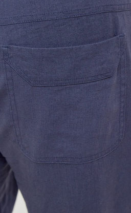Брюки лен F111-0851 d.grey