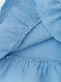 Блуза для девочки с коротким рукавом, голубой - Lesi kids фото 6