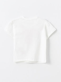 Bisiklet Yaka K?sa Kollu Barbie Bask?l? K?z Bebek Ti??rt - Waikiki фото 2